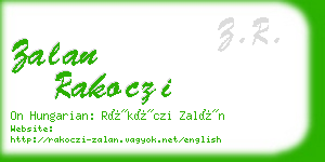 zalan rakoczi business card